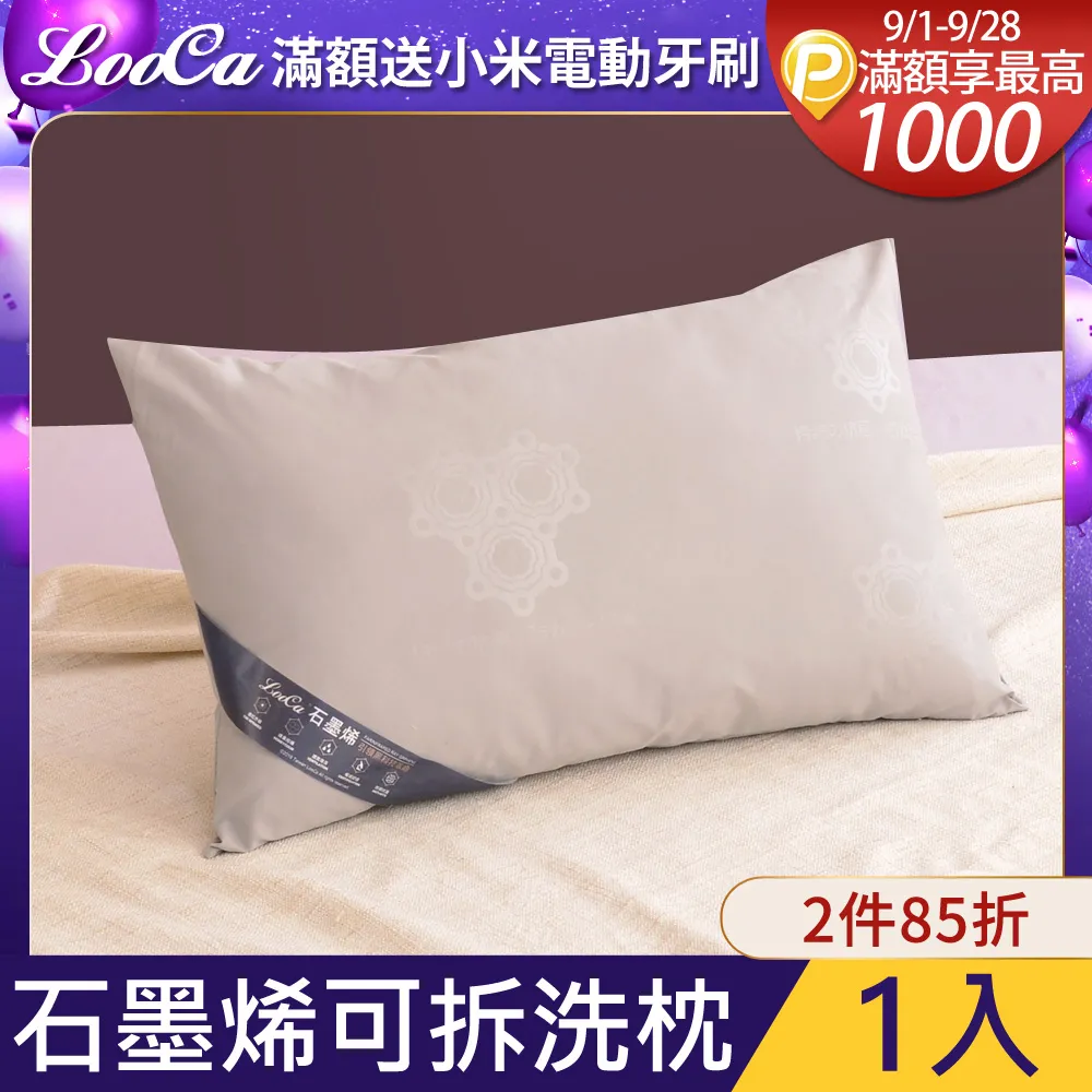 LooCa石墨烯遠紅外線可拆洗枕1入 歷史價格詳細信息