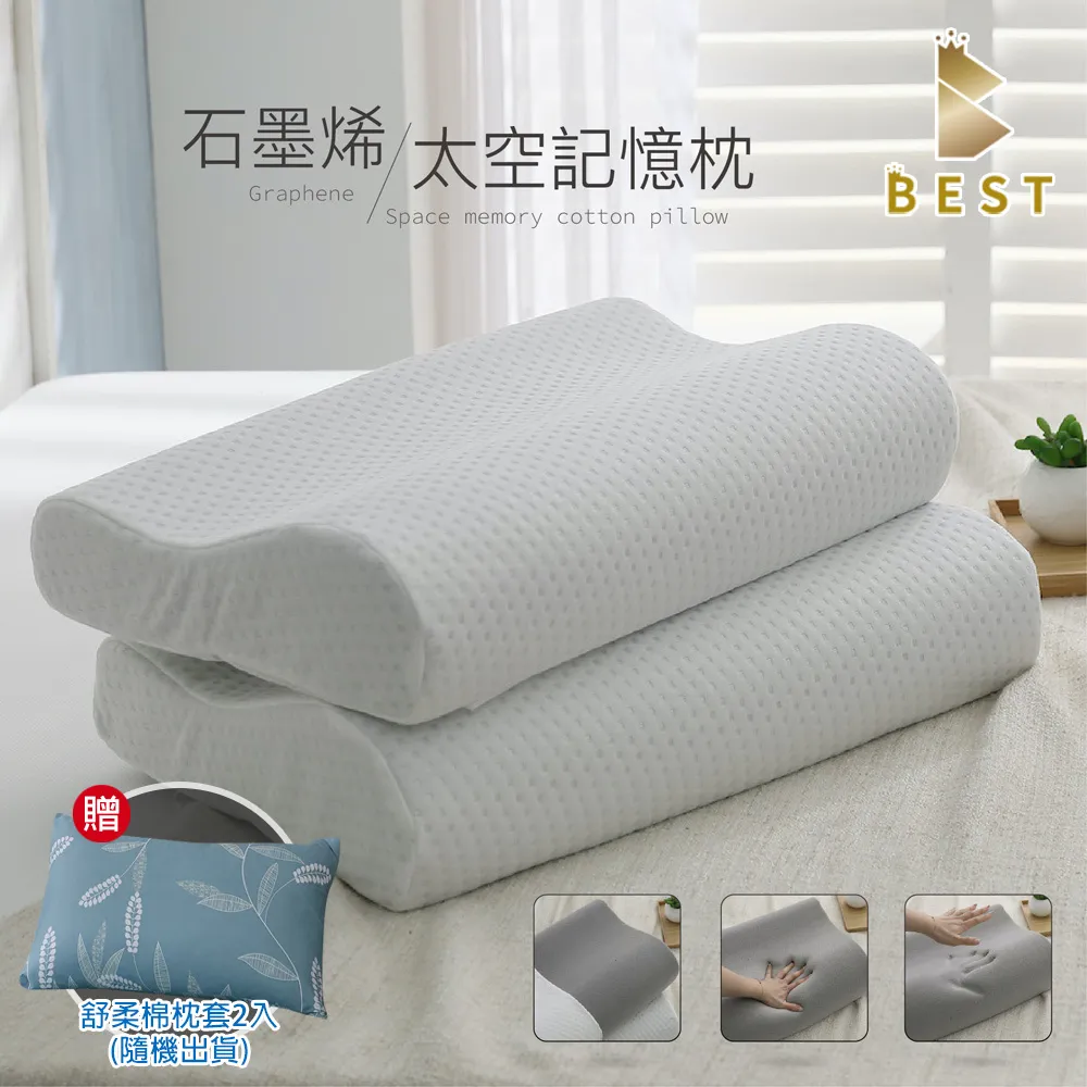 【BEST貝思特】台灣製 石墨烯太空記憶枕1入 工學護頸型 枕頭 枕芯 歷史價格詳細信息