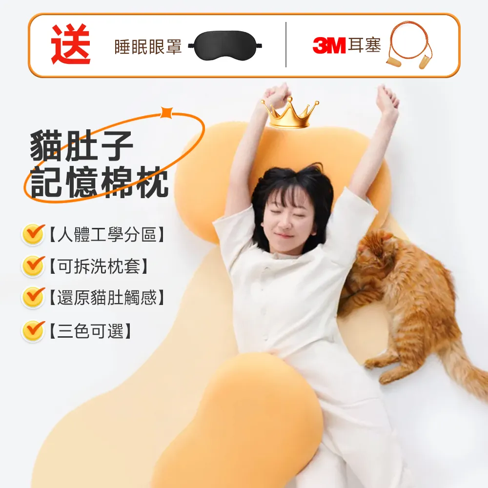 貓肚皮記憶 冰涼夏季床上單人睡覺枕頭女生 趴睡午睡枕靠墊 歷史價格詳細信息