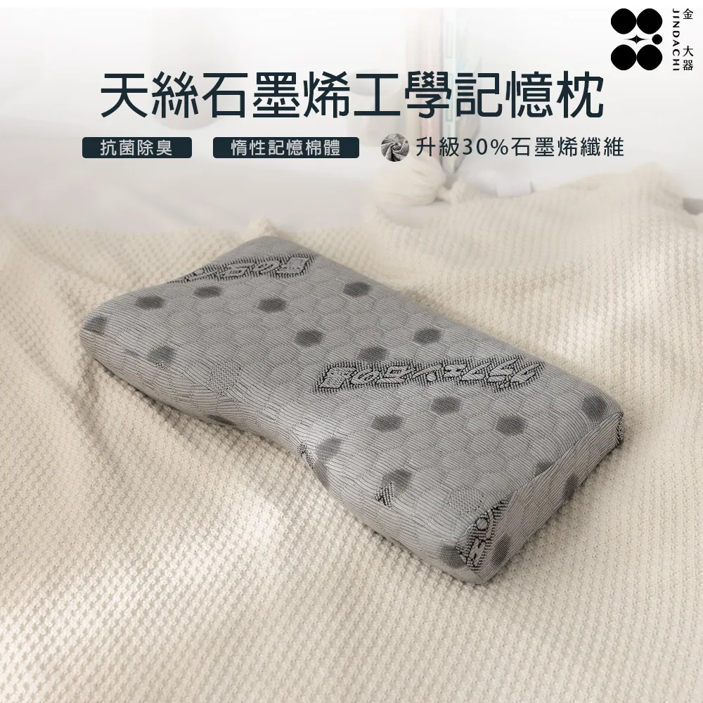 【金大器】石墨烯護頸型工學記憶枕  釋壓工學枕 人體工學設計 高密度記憶棉 科技回彈 機能枕  工學護頸型 枕頭 枕芯 歷史價格詳細信息