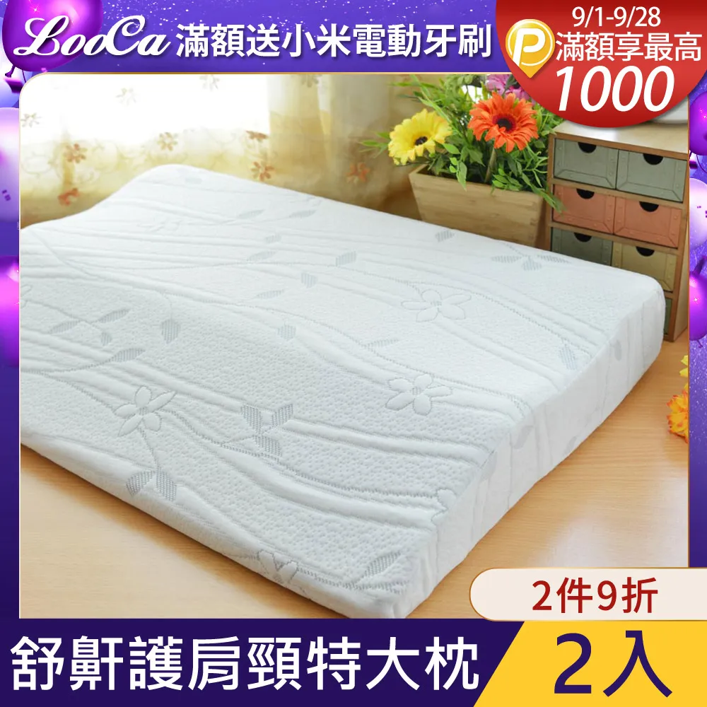 LooCa特大蜂巢式高支撐乳膠枕2入 歷史價格詳細信息