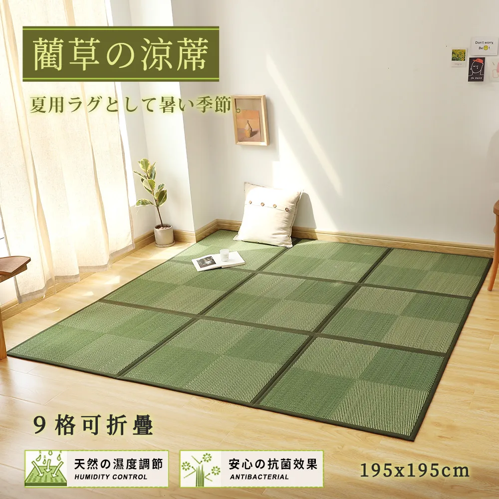 BELLE VIE 日式和風 (九宮格) 天然藺草可折疊透氣涼蓆 多款任選 歷史價格詳細信息