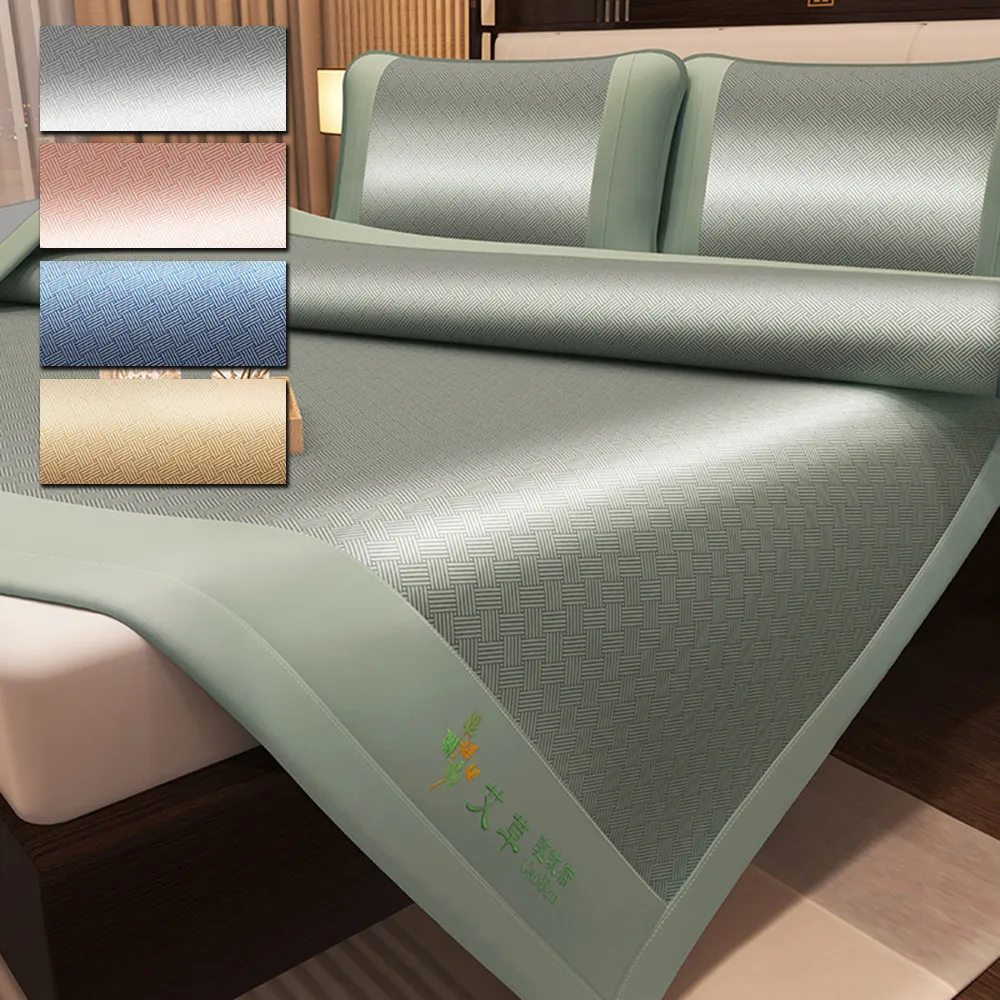 艾草冰絲涼席夏天藤席天然純藤竹席草席床墊夏季老式席子冬夏兩用 歷史價格詳細信息