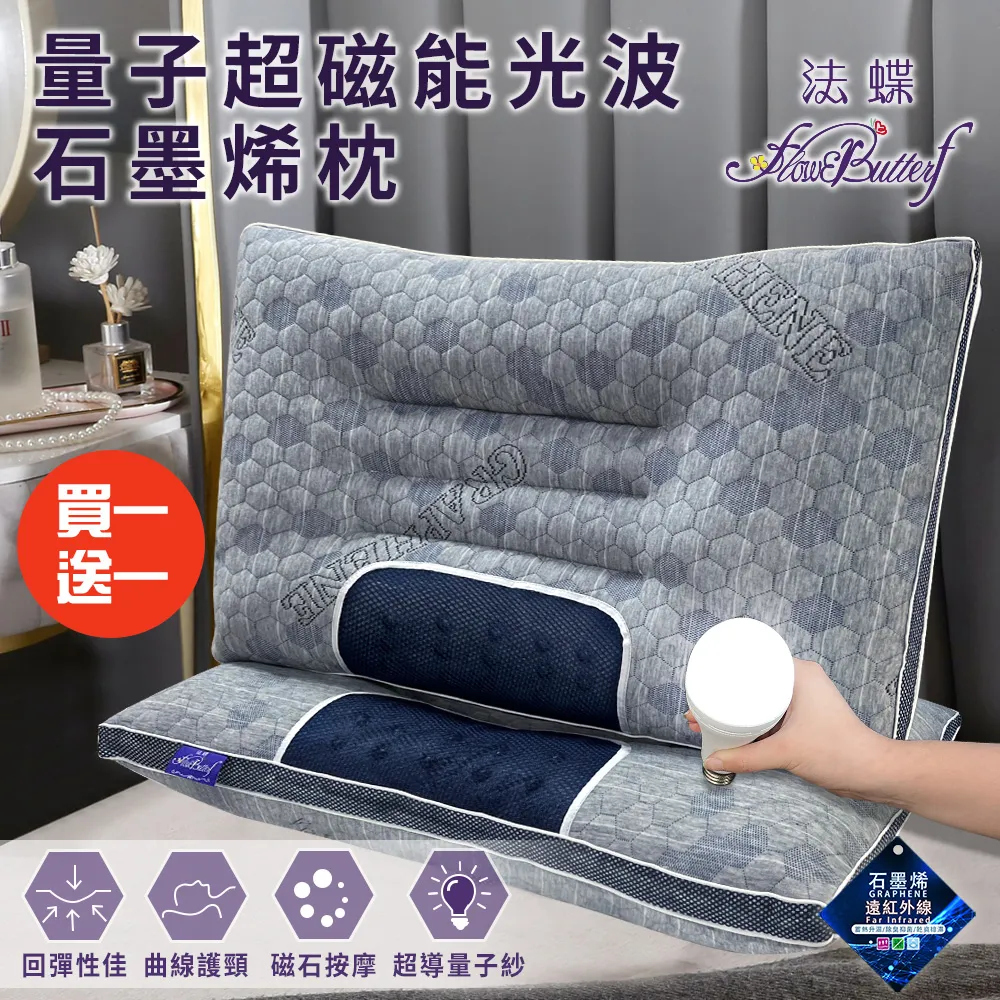 【FlowerButterf 法蝶】超磁量子能光波石墨烯枕 FB0005 雪花枕 枕頭 枕芯 機能枕 歷史價格詳細信息