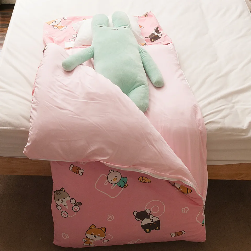 逗柴貓 萌萌聯盟 藍 卡通 兒童睡袋 台灣製 歷史價格詳細信息