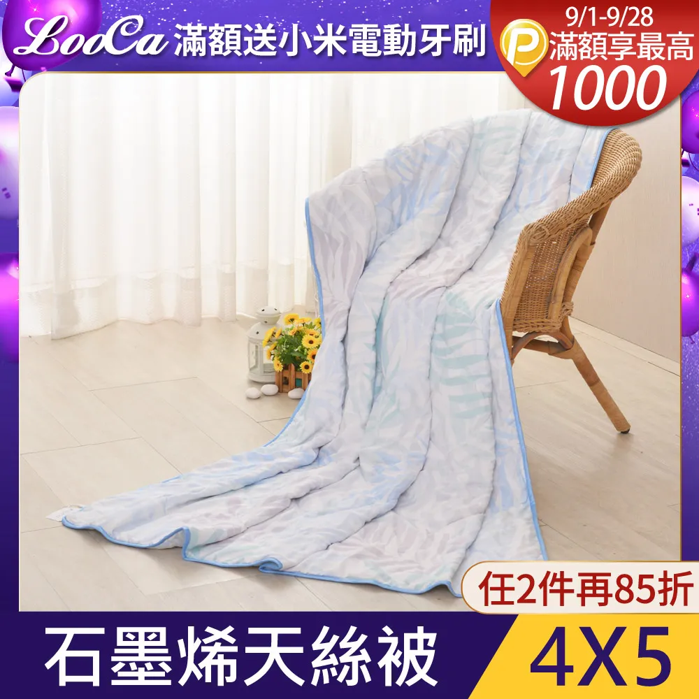 LooCa石墨烯抗菌天絲四季被/涼被(4x5尺) 歷史價格詳細信息