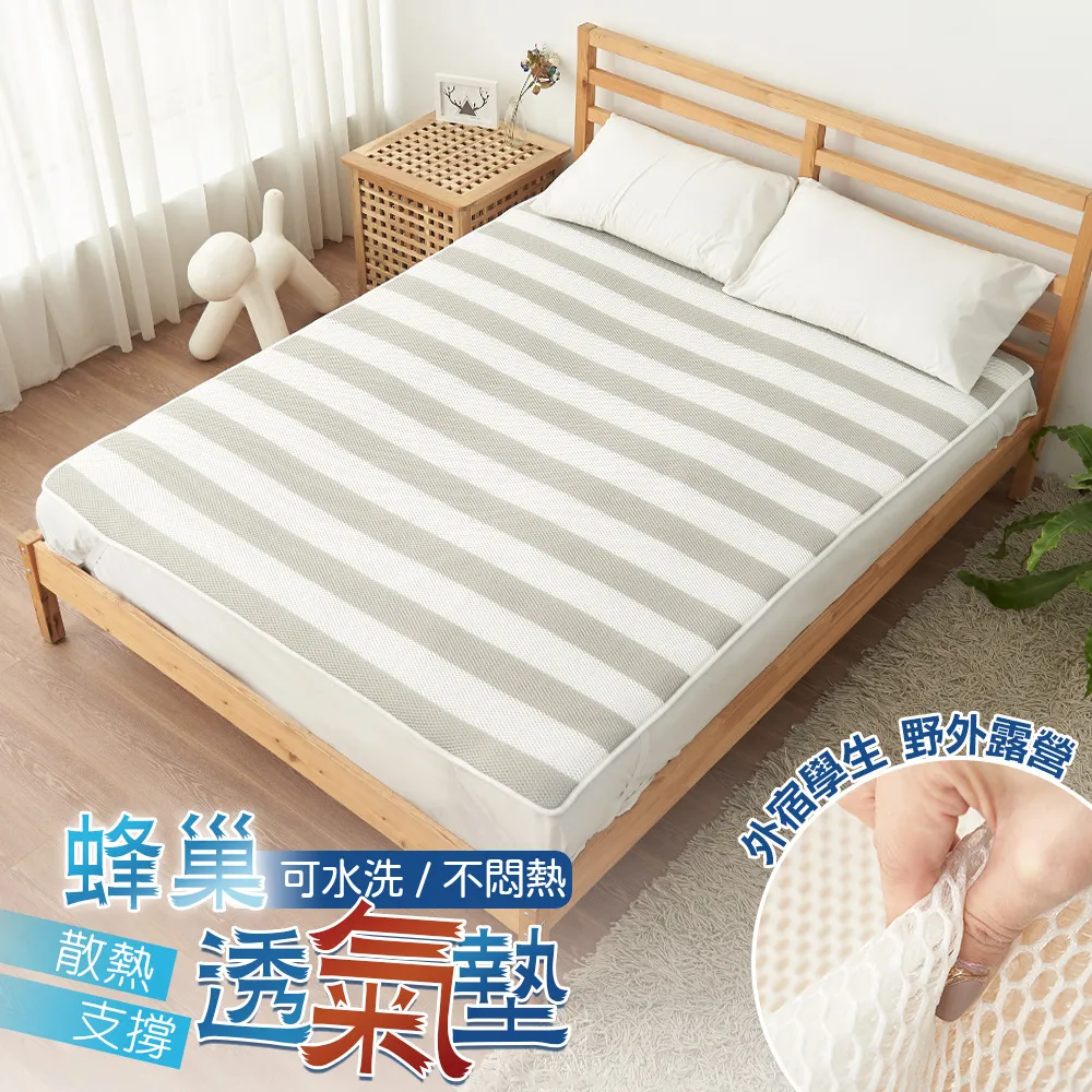 【金大器】3D蜂巢保潔墊床包式（多規格顏色/雙人-5尺）透氣網布抗污防蟎抗菌防水加厚強防護力 歷史價格詳細信息