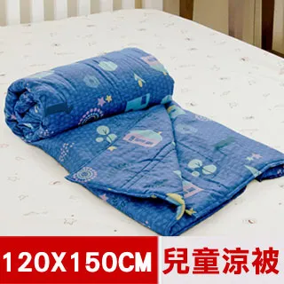 【米夢家居】原創夢想家園系列-台灣製造100%精梳純棉兩用被套(深夢藍)-單人 歷史價格詳細信息