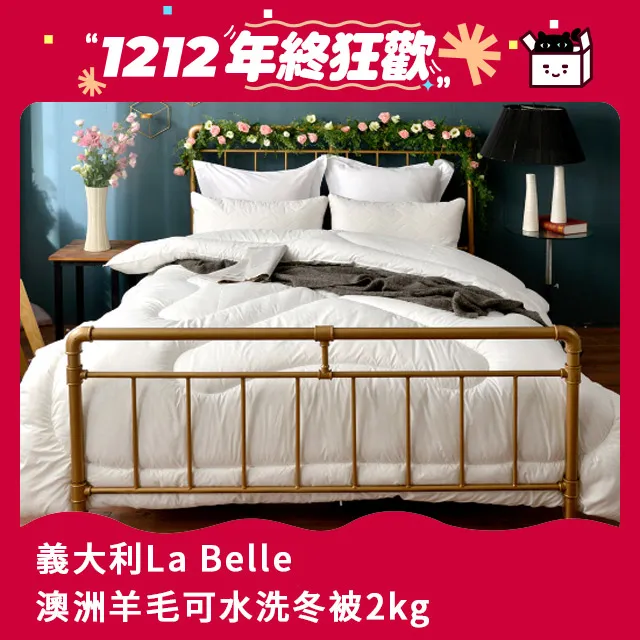 【義大利La Belle】 羊毛天絲發熱被 羊毛被 雙人6x7尺 ｜冬被 歷史價格詳細信息