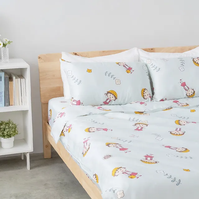 櫻桃小丸子100%天絲床包枕套組任選(花漾朵朵) - Norns 櫻桃小丸子 正版 天絲 吸濕排汗 寢具 床包 歷史價格詳細信息
