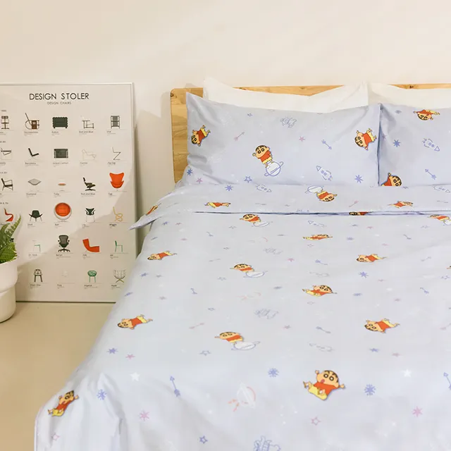 蠟筆小新100%純棉鋪棉兩用被套 雙人 太空 歷史價格詳細信息