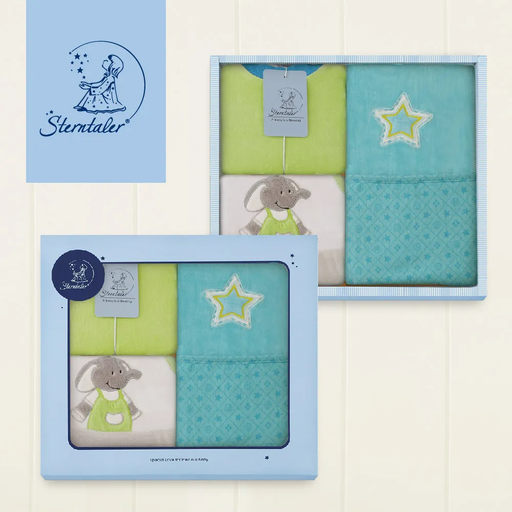 德國 STERNTALER 班班熊藍兔裝附閃星雙面毯禮盒 歷史價格詳細信息