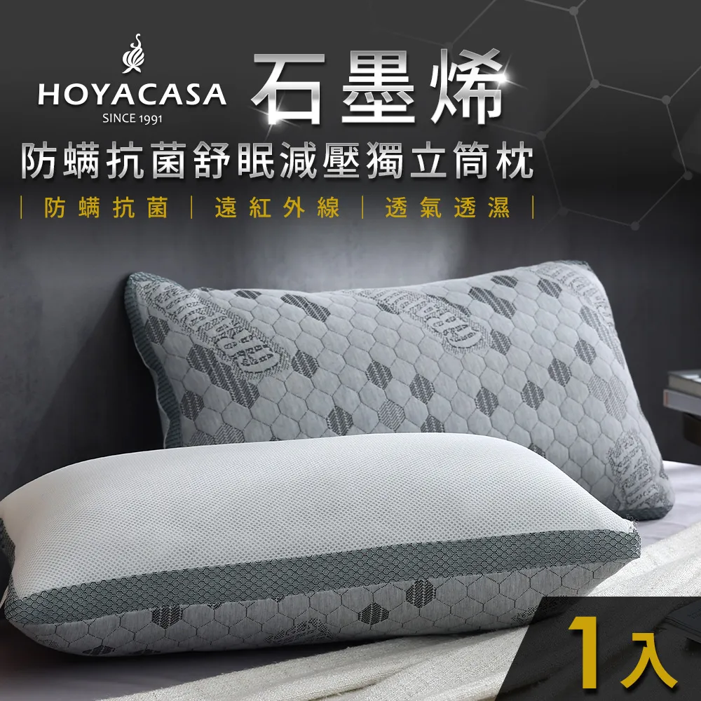 HOYACASA 石墨烯防螨抗菌舒眠減壓獨立筒枕(二入) 歷史價格詳細信息