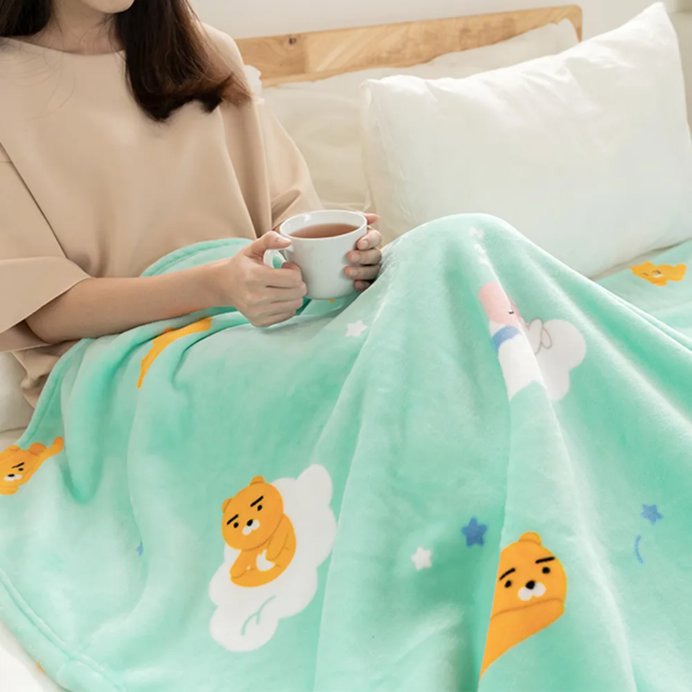 Kakao Friends羊羔絨毯 晚安- Norns Original Design 萊恩 Ryan Apeach正版 歷史價格詳細信息