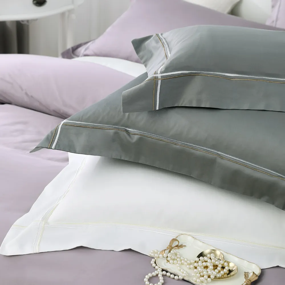 鴻宇 100%精梳棉 300織 純色刺繡 簡約白 雙人特大四件式兩用被套床包組 歷史價格詳細信息