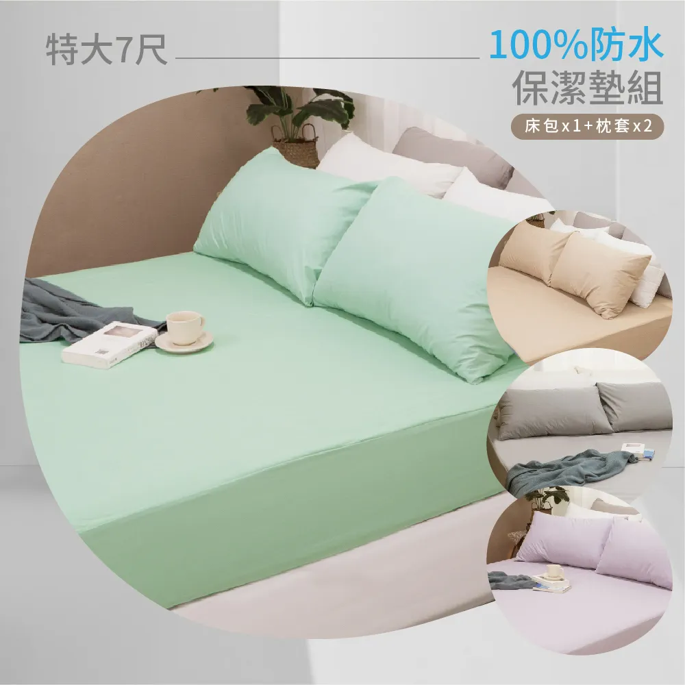 【保潔墊枕套組】護理級100%防水防蹣抗菌床包式保潔墊枕套組(單.雙.加大均價) 歷史價格詳細信息