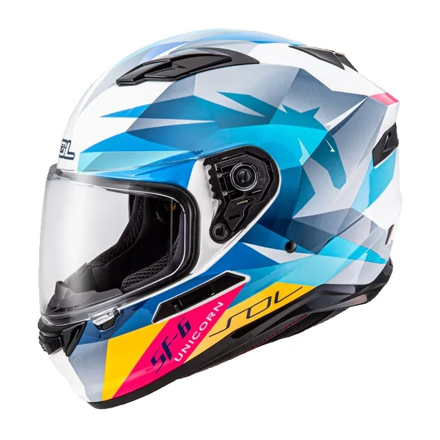 【SOL】SF-6 獨角獸 白/藍 全罩(安全帽│機車│內襯│鏡片│全罩式│藍芽耳機槽│內墨鏡片 歷史價格詳細信息