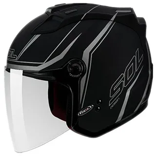 SOL 27S安全帽  天際 消光黑銀  半罩 3/4罩 通風透氣 LED燈 雙D扣 抗UV《送280購物金》 歷史價格詳細信息