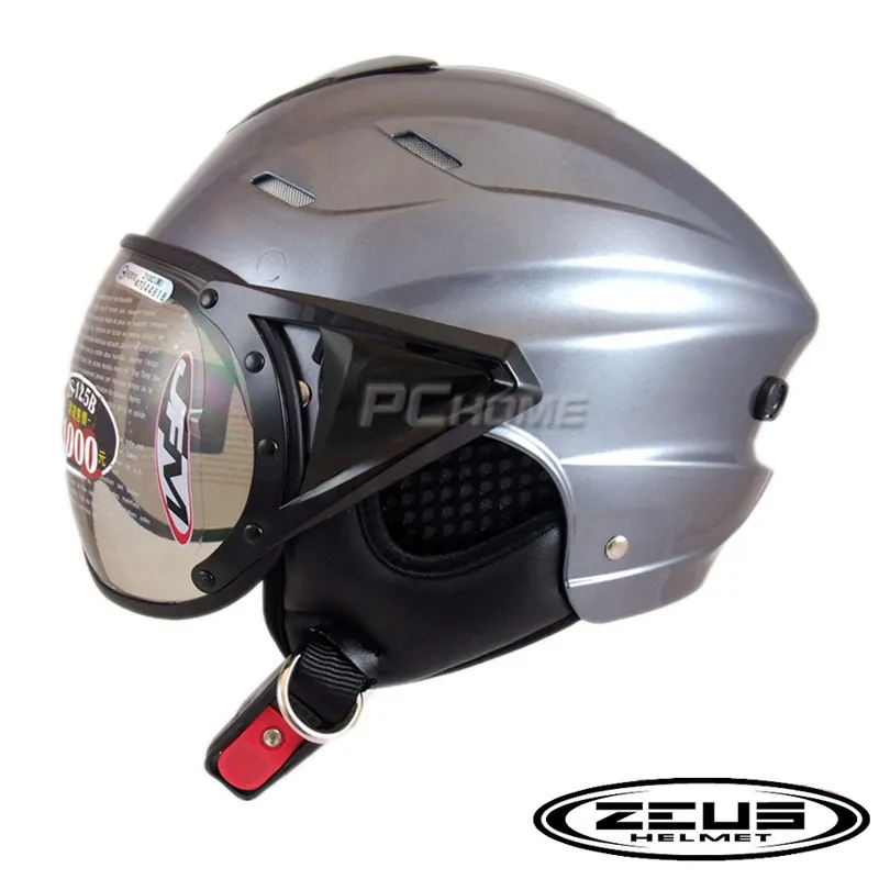 ZEUS 瑞獅 ZS-125B 125B 雪帽 半罩 飛行鏡 W鏡 內襯可拆 透氣 通風 安全帽 白 桃紅 歷史價格詳細信息