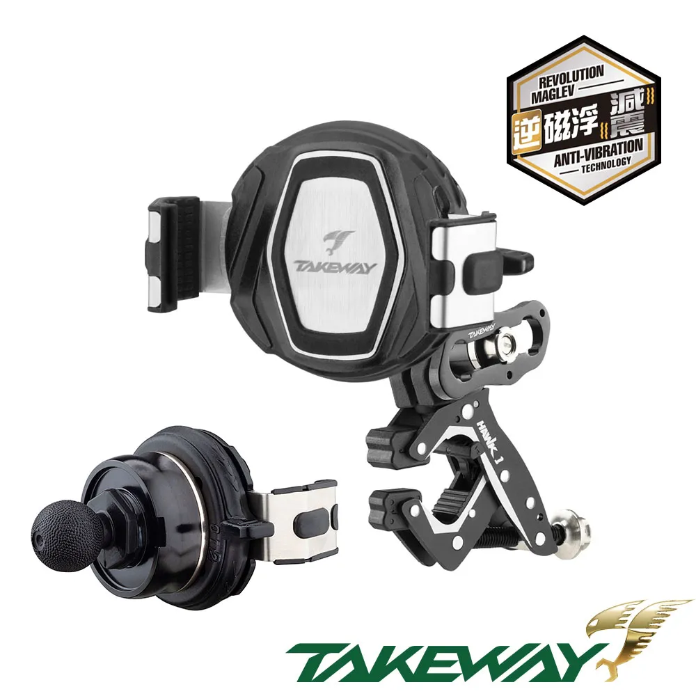 TAKEWAY 黑隼2 手機座 LA3-PH08【AnvPro雙磁浮】機車手機架 磁浮減震 台灣製造 歷史價格詳細信息