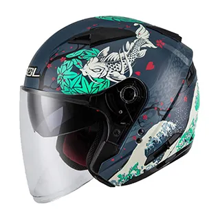 SOL 安全帽 SO-7E 浮世繪 藍/綠 半罩 3/4罩 內墨鏡 加長鏡片 CNS加強 SO7E | 安信商城 歷史價格詳細信息