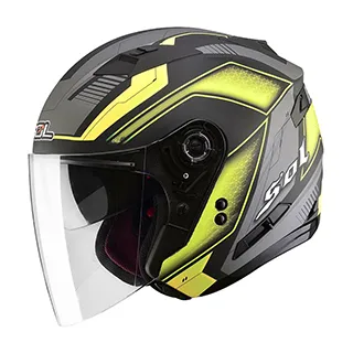 SOL 安全帽 SO-7 星際 消光黑/螢光黃 半罩 3/4罩 內墨鏡 LED燈 雙D扣 SO7 | 安信商城 歷史價格詳細信息