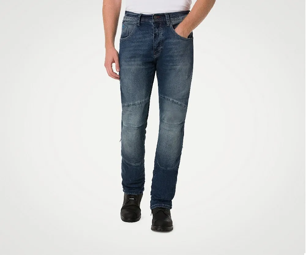 【義大利PMJ】 VEGAS義大利純手工製造牛仔丹寧防摔褲 - 深藍色 歷史價格詳細信息