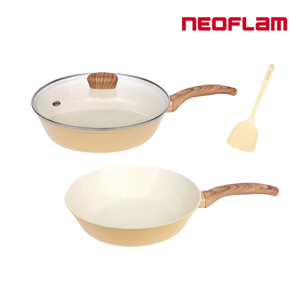 NEOFLAM Reverse抗菌彩色大理石系列 炒鍋+平底鍋組 歷史價格詳細信息