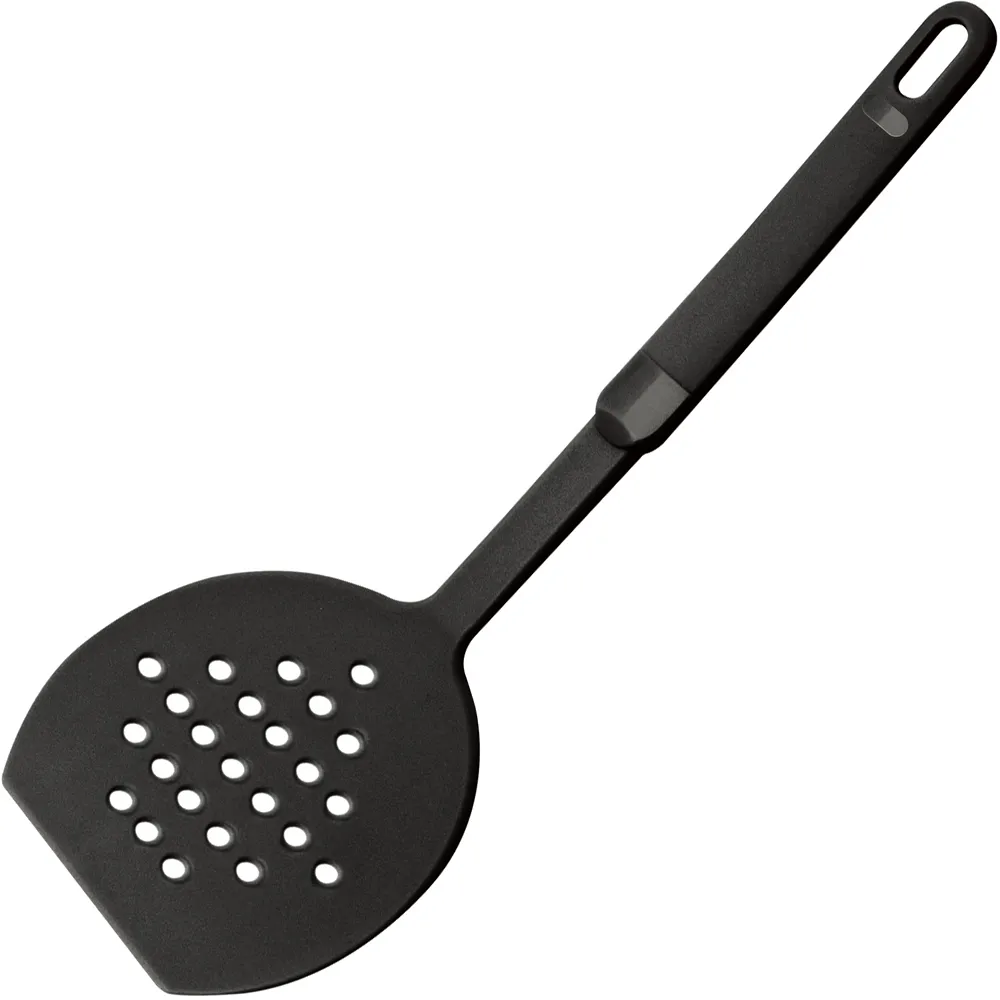 【GHIDINI】簡約濾油鍋鏟 黑27.5cm  / 炒菜鏟 歷史價格詳細信息