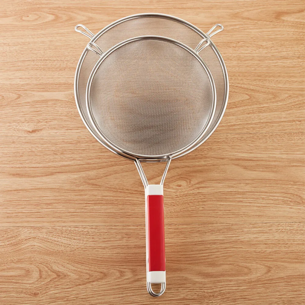 PUSH! 餐具廚房用品不銹鋼雙耳撈勺漏勺過濾網勺密網油撈勺(大小號套組) 價格比較,價格查詢,歷史價格詳細信息