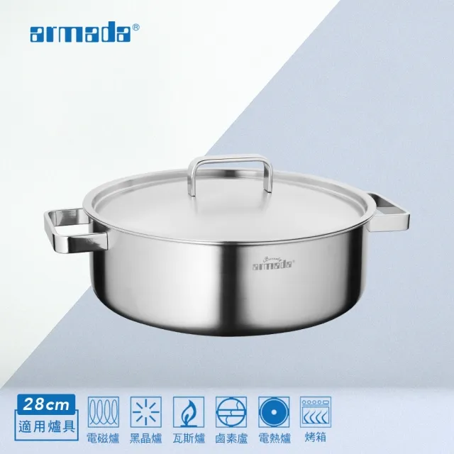 【Armada】貝弗莉系列複合金 28cm 雙耳火鍋 歷史價格詳細信息