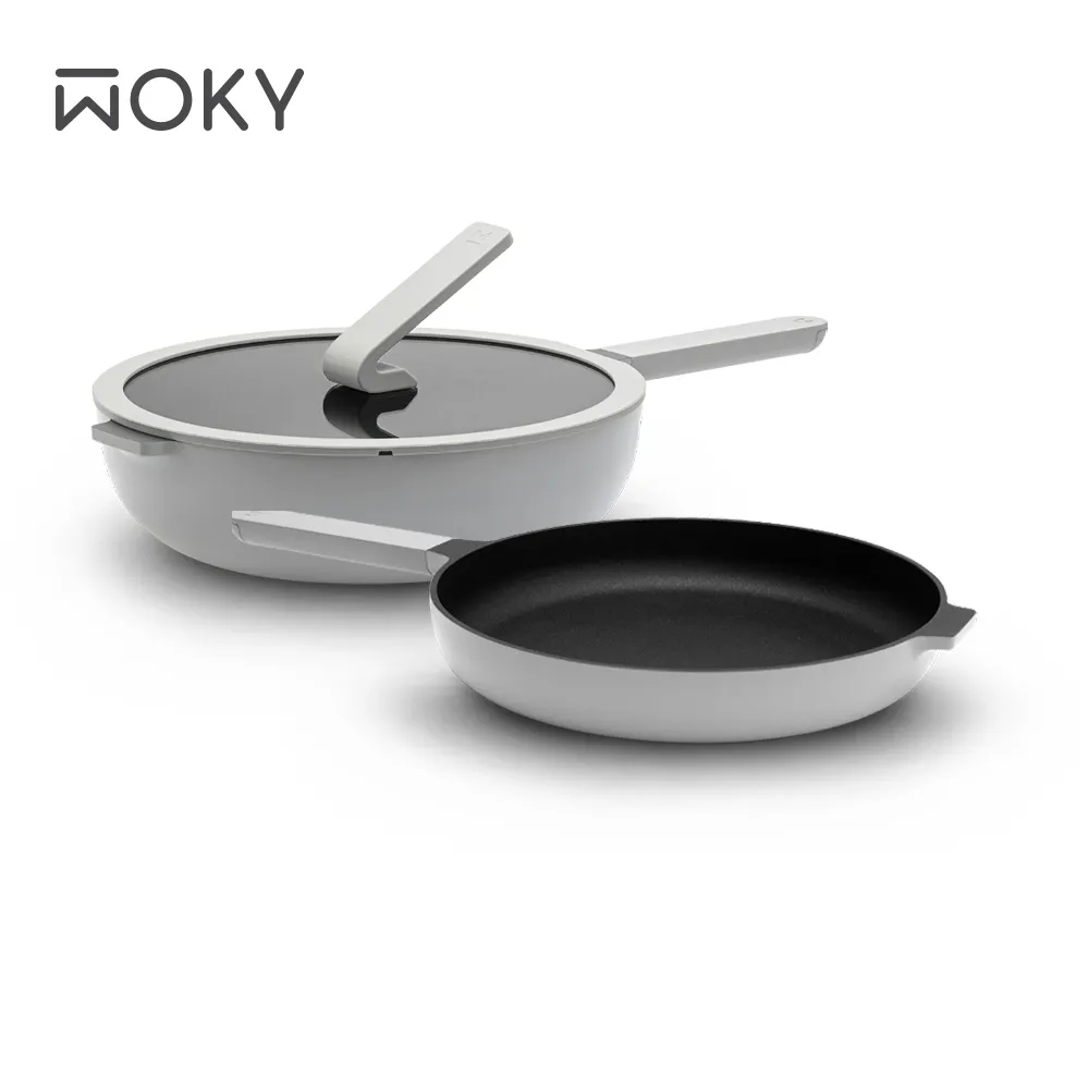 【WOKY 沃廚】哈哈鍋2.0雙鍋組-26cm淺煎鍋(Ticera系列/不沾鍋/平底鍋) 歷史價格詳細信息