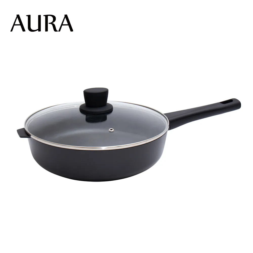 【AURA 艾樂】花崗岩大理石不沾平底煎鍋四件組-momo獨家(24cm+28cm平煎鍋、2個鍋蓋) 歷史價格詳細信息