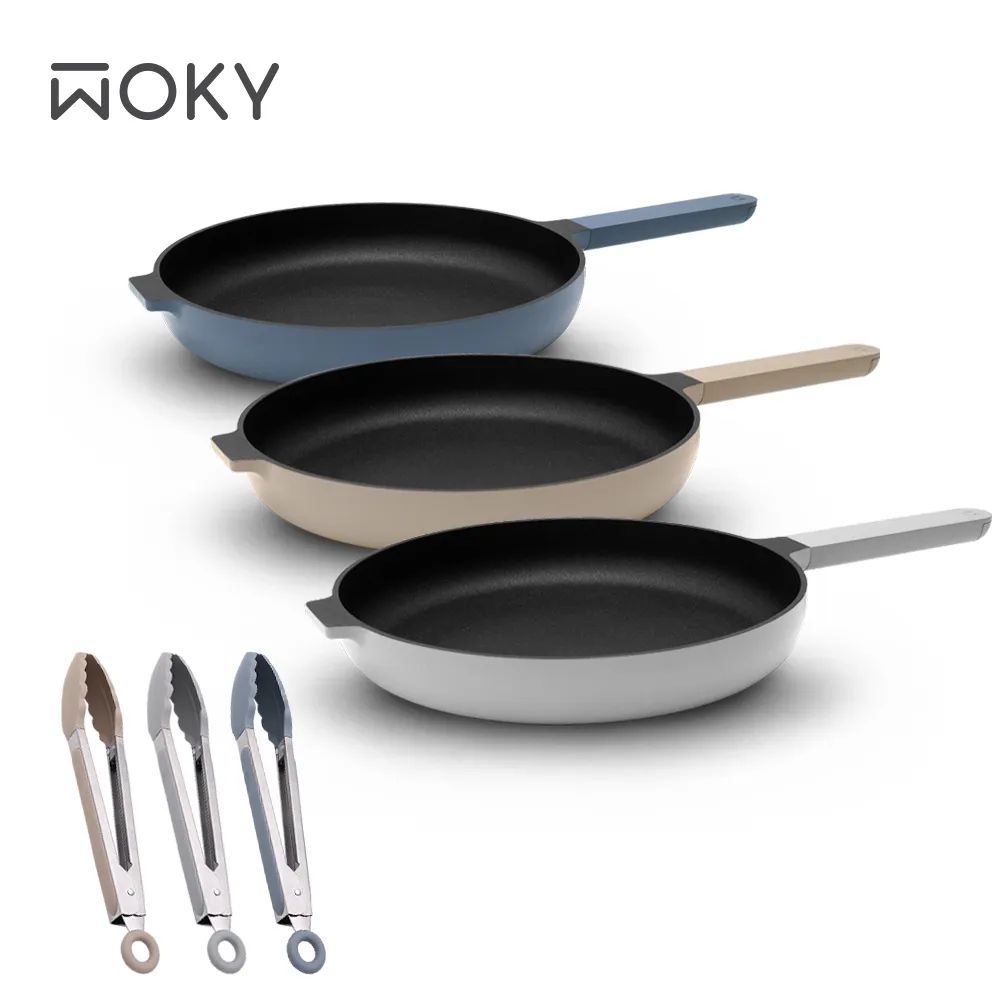 【WOKY 沃廚】Ticera系列-哈哈鍋28cm不沾深煎鍋-碧塘藍 歷史價格詳細信息