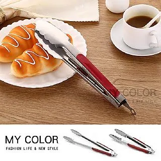 不鏽鋼紅柄食物夾【小麥購物】24H出貨台灣現貨【Y338】 麵包夾 燒烤夾 食品夾 廚房用品 夾子 鐵夾 烤肉夾餐具夾子 歷史價格詳細信息