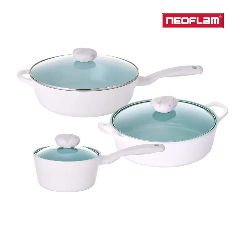 NEOFLAM ICE系列鑄造3鍋組(不挑爐具 瓦斯爐電磁爐可用) 歷史價格詳細信息