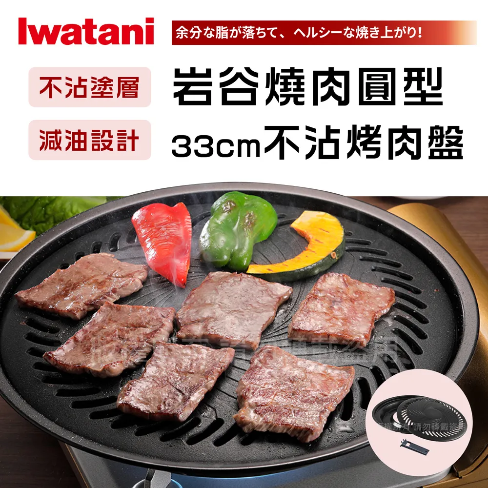 【Iwatani岩谷】日本燒肉不沾烤肉盤-33cm-大-圓型-搭贈岩谷章魚燒烤盤(CB-A-YPL+CB-A-TKP) 歷史價格詳細信息