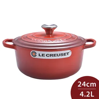 Le Creuset 琺瑯鑄鐵典藏圓鍋 24cm 4.2L 貝殼粉 法國製 歷史價格詳細信息