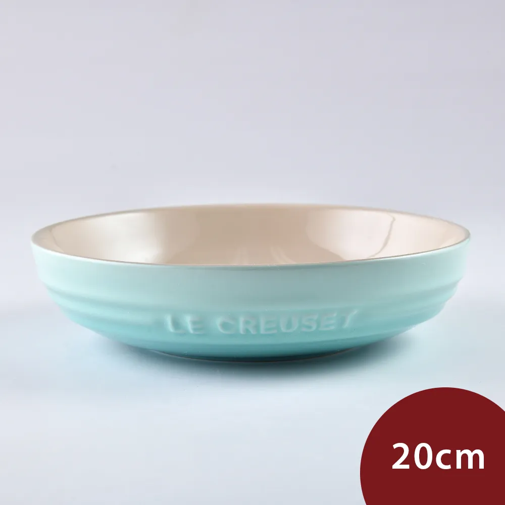 【Le Creuset】盒損福利品_雙魚戲荷琺瑯鑄鐵媽咪鍋22cm(加勒比海藍-鋼頭-內鍋黑) 歷史價格詳細信息