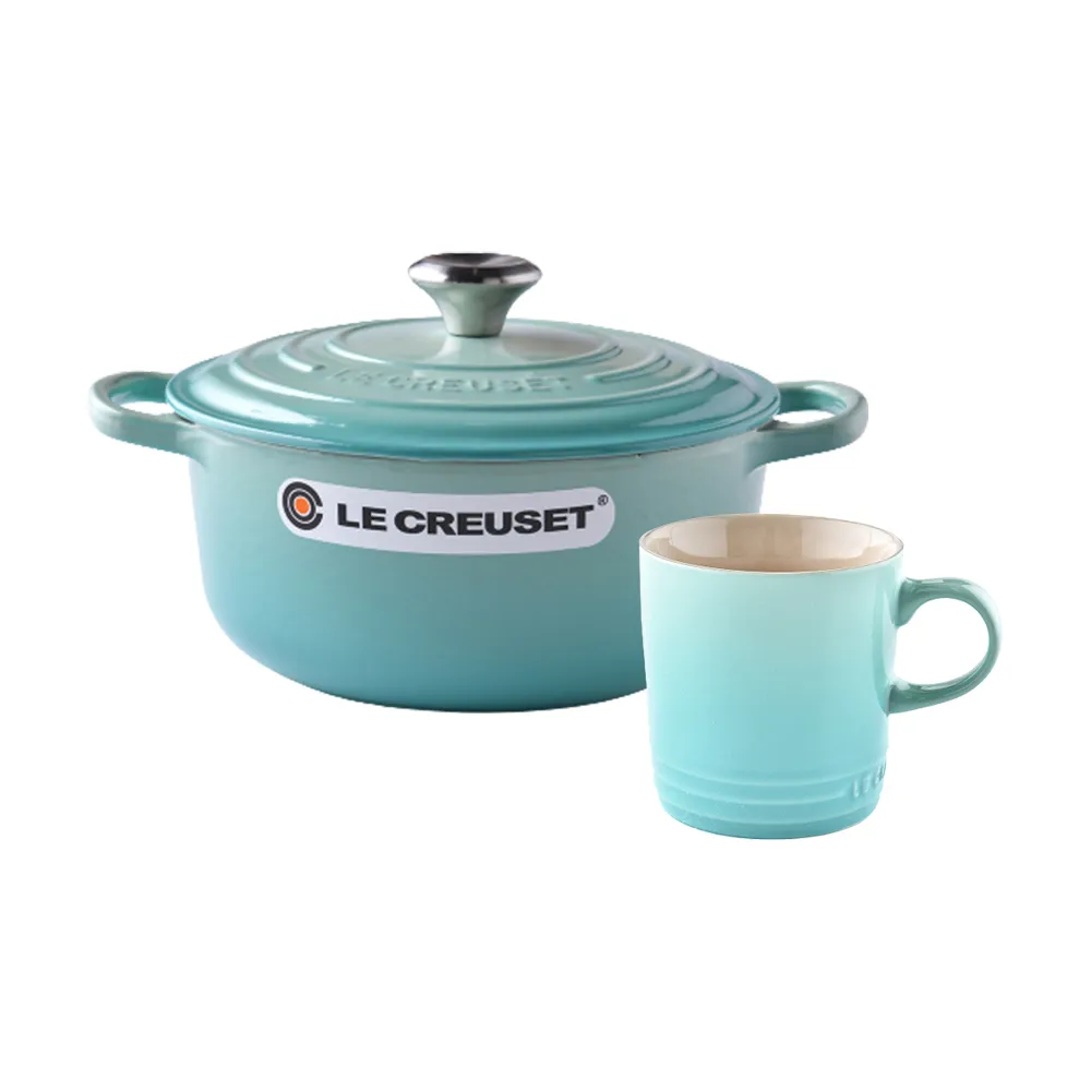 LE CREUSET－圓形鑄鐵鍋（薰衣草．直徑18cm）鋼頭 歷史價格詳細信息