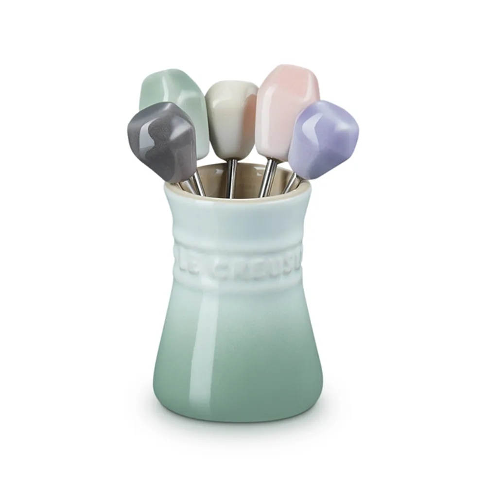 LE CREUSET-瓷餐叉組5入 (貝殼粉/淡粉紫/湖水綠/蛋白霜/燧石灰) 歷史價格詳細信息