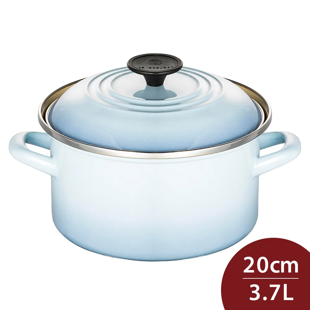 LE CREUSET-琺瑯便利湯鍋20cm (海洋之花-金頭-內鍋白) 歷史價格詳細信息