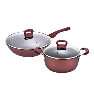 【弗南希諾】紅鑽不沾二入鍋具組(炒鍋30cm/湯鍋24cm)FR-7205 歷史價格詳細信息