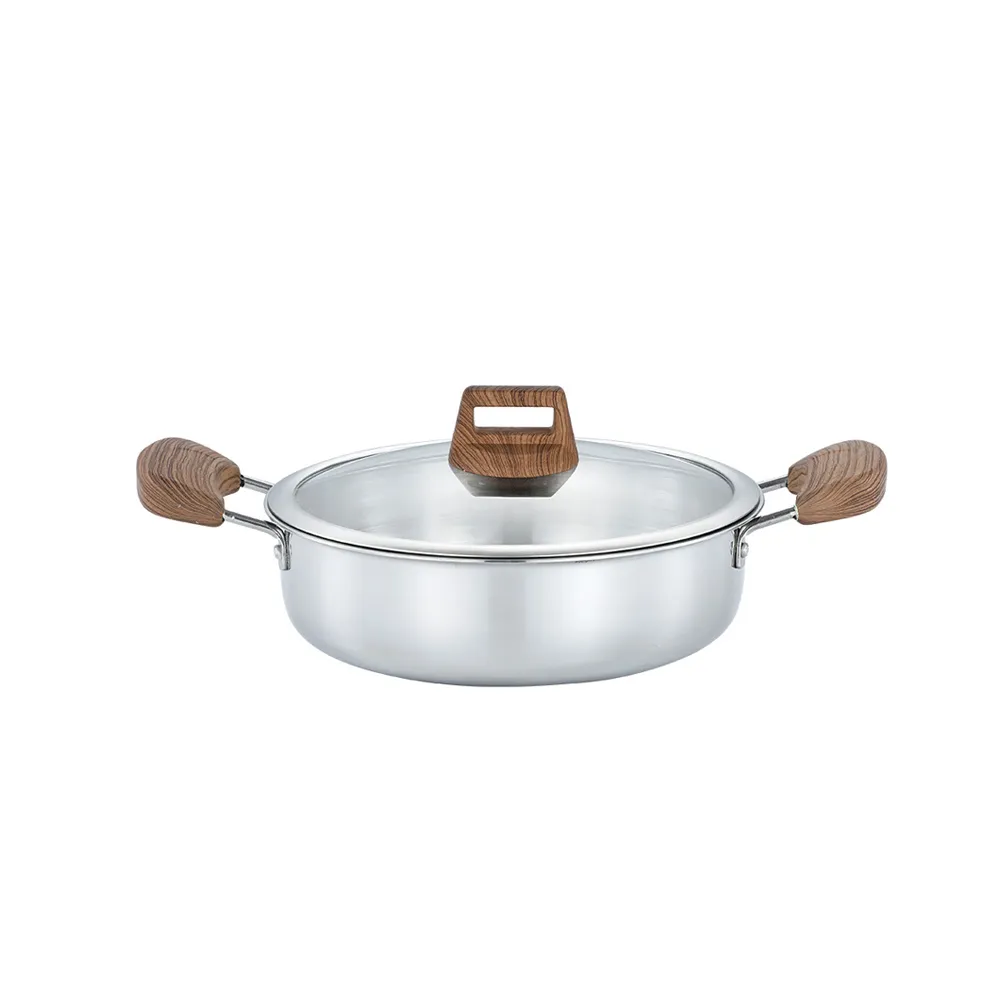 鵝頭牌不鏽鋼木紋雙耳湯鍋26cm+卡旺雙安全卡式爐(CI-2642+K1-A005D) 歷史價格詳細信息