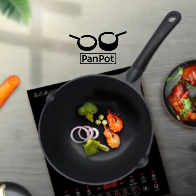 日本PANPOT單柄繽紛不沾鳥嘴炒鍋28CM紫藤色 歷史價格詳細信息