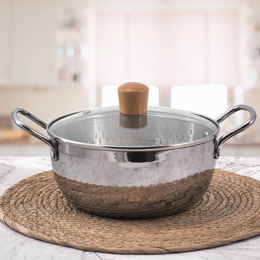 KIYODO韓式430不鏽鋼捶紋鍋-20cm-附蓋 歷史價格詳細信息