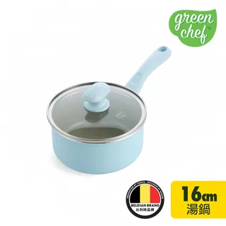 【GreenChef】Sandstone系列16cm不沾鍋單柄湯鍋(粉彩藍)(加蓋) 價格比較,價格查詢,歷史價格詳細信息