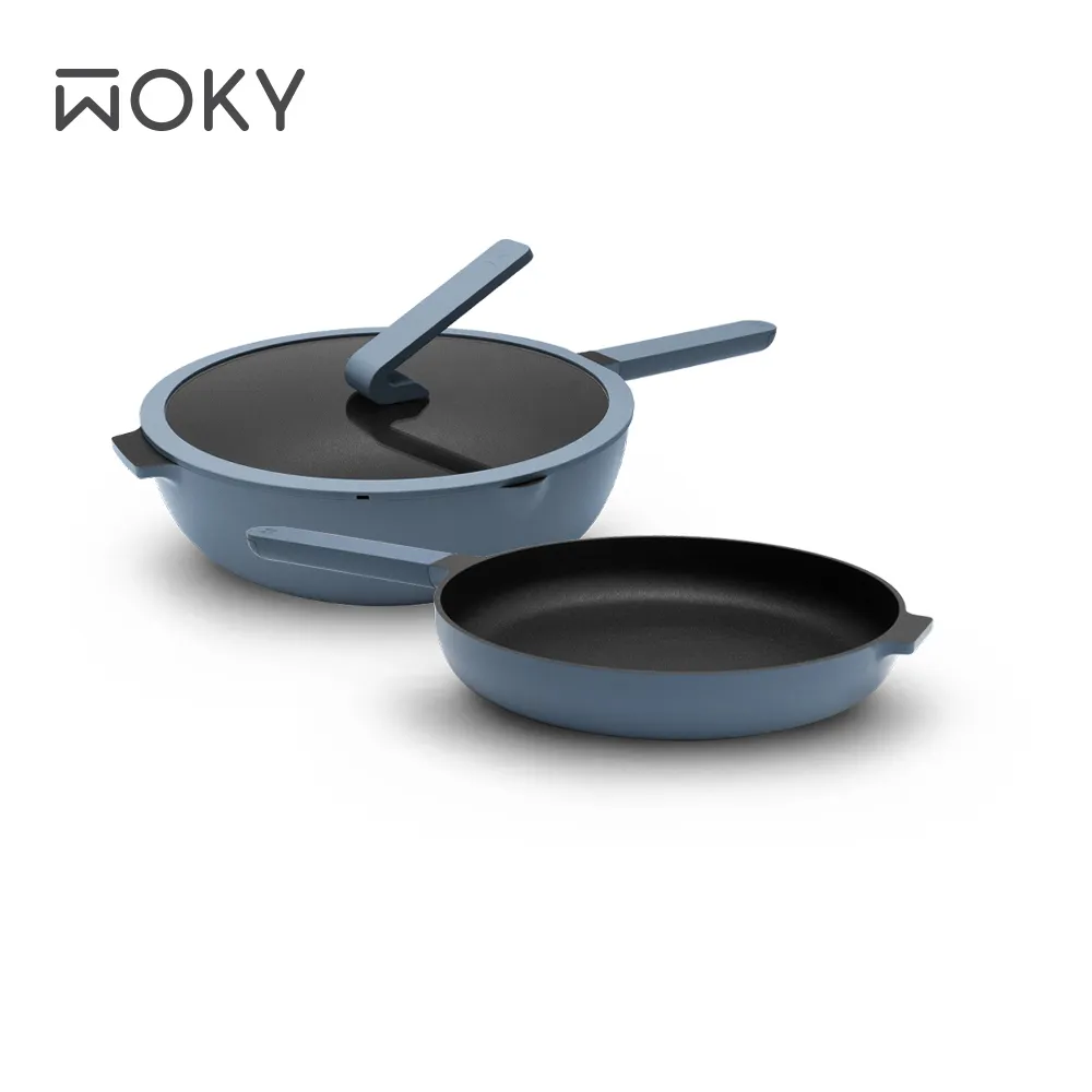 【WOKY 沃廚】哈哈鍋2.0雙鍋組-26cm淺煎鍋(Ticera系列/不沾鍋/平底鍋) 歷史價格詳細信息