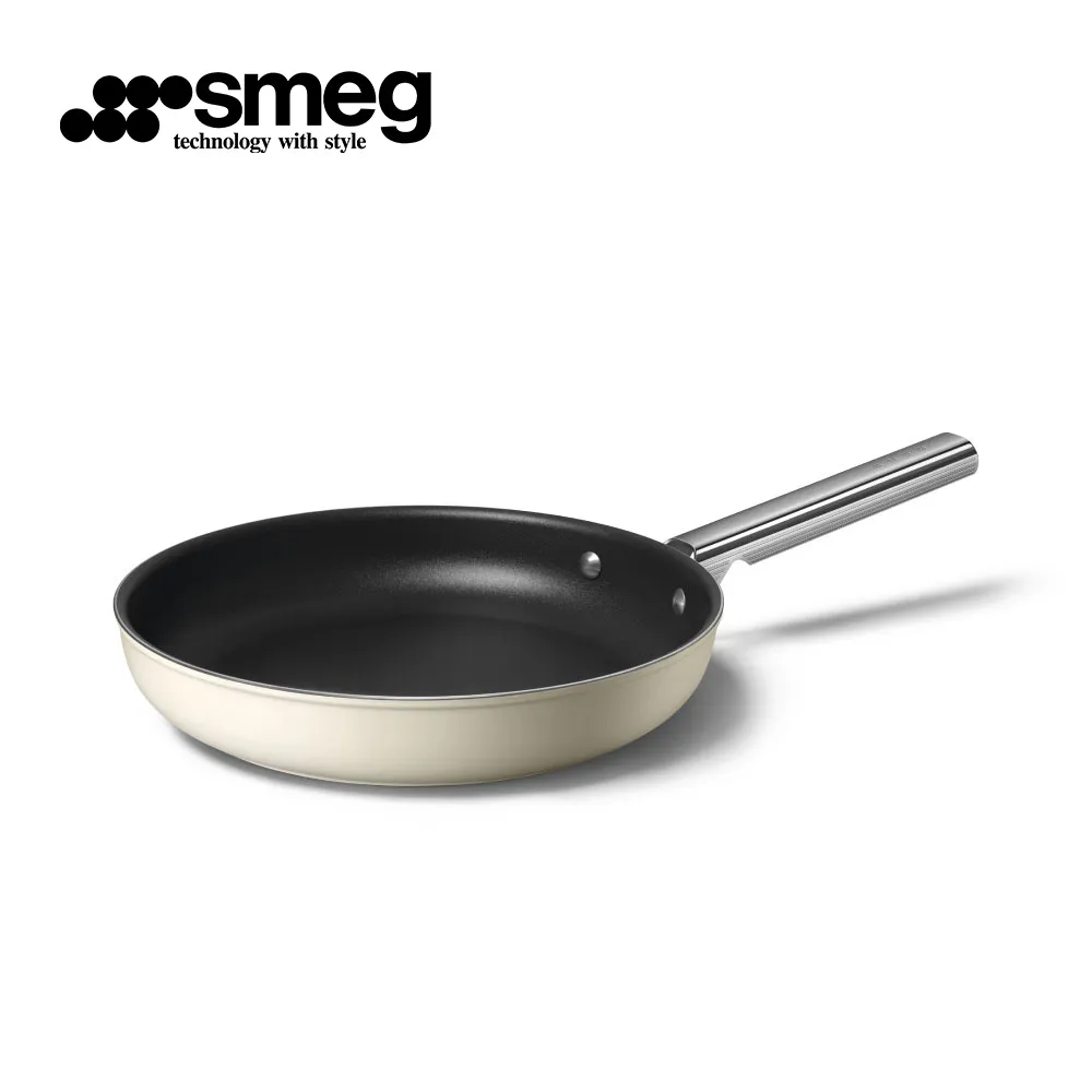 【SMEG】義大利彩色不沾炒鍋30cm｜耀岩黑 歷史價格詳細信息
