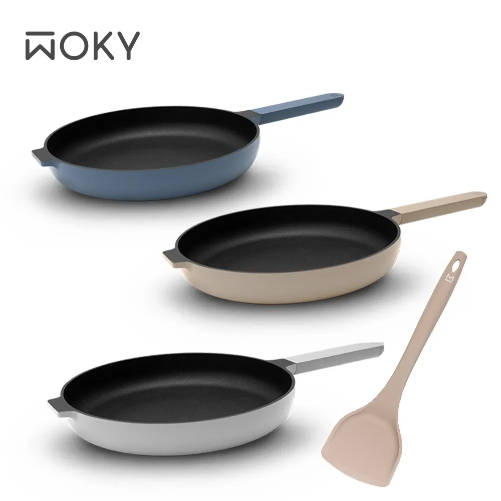 【WOKY 沃廚】Ticera系列-哈哈鍋28cm不沾深煎鍋-碧塘藍 歷史價格詳細信息